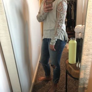 Free people Billie Jean twofer size M light blue